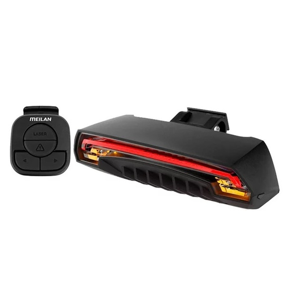 Meilan X5 Bicycle Light Remote Wireless Light Turn Signal LED Beam USB Charge - Picture 3 of 6